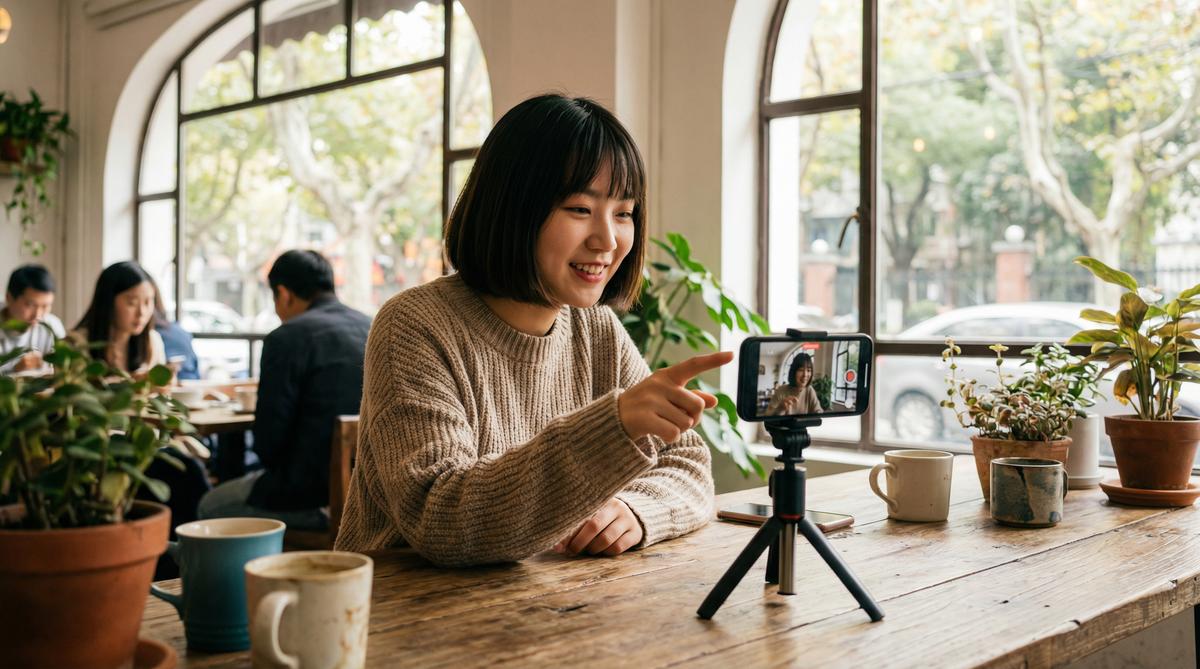 海角海角日常VLOG · 上海咖啡馆一天的甜蜜生活视频记录